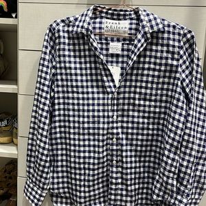 Frank & Eileen Navy Check Button Down